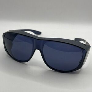 Solar Shield Fit Over Sunglasses Navy Blue Square Smoke Lens SS SQ LITE 29003